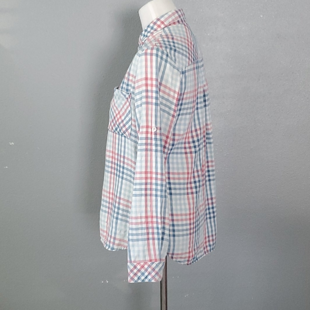Anthro Bella Dahl plaid western pullover collar - Picture 3 of 7
